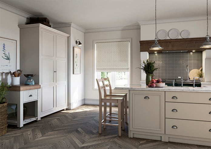 Emily Bond George Stripe Print, Charcoal - Twist&Fit Roman Blind - Image 7